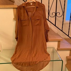 Wilfred silk tunic shirt dress xs